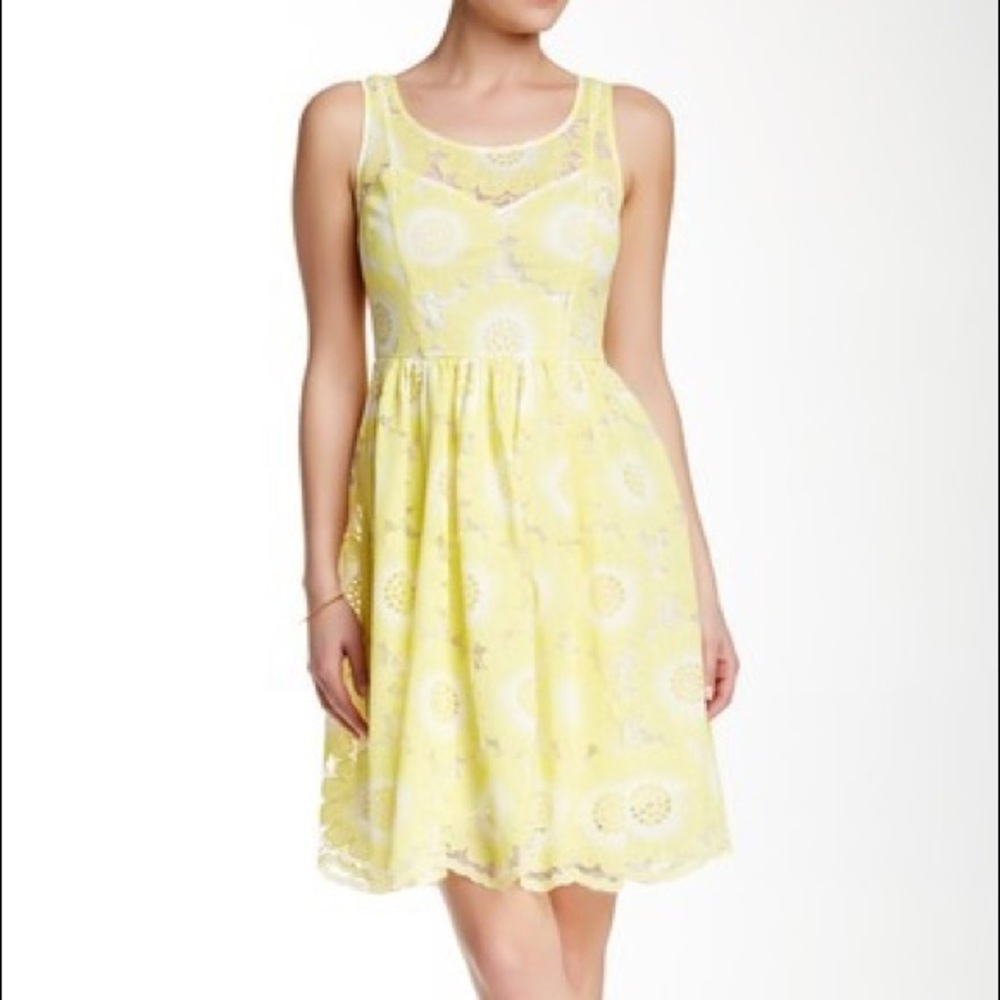 Anthropologie Tracy Reese Scallop Lace Flare Dress